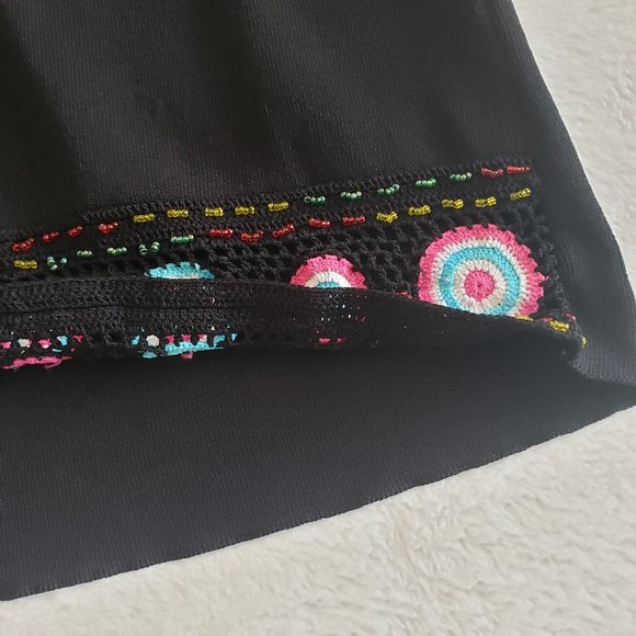 AD Originals Knit Beaded & Embroidered Scoop Neck Short sleeves Womens Top SZ S - Picture 8 of 13